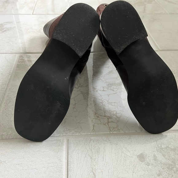 Brown Vintage Genuine Leather Riding Boots Womens Size 7 - Picture 6 of 8